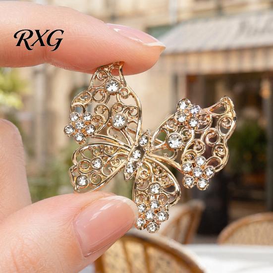 Non-fading Butterfly Brooch Rhinestone for Women, Shape Lapel Pin Clip, Sweater Cardigan Coat Suit Scarf Jewelry Accessories Decorative Accessory
