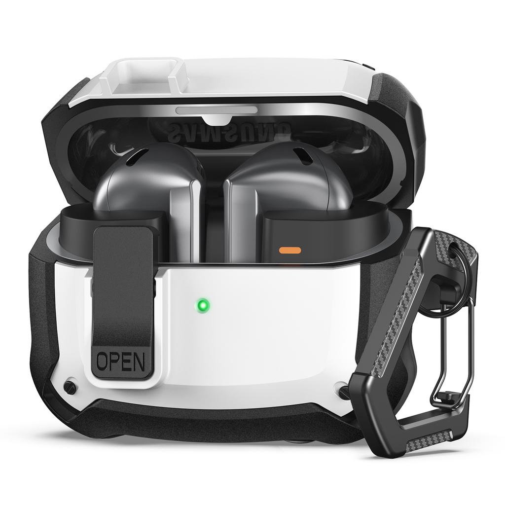 For Samsung Galaxy Buds3/Buds3 Pro Case TPU Anti Drop Protective Earphone Cover with Carabiner