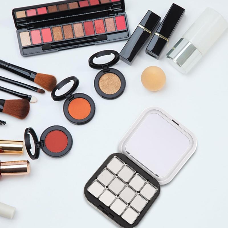 Magnetic Shut Cosmetic Storage Boxes Makeup Holder Matte Finish Empty Eyeshadow Palette For Purse Or Travel