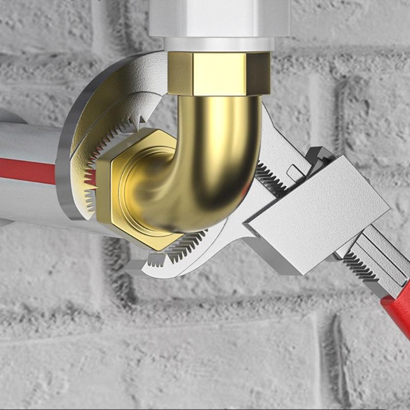 Heavy Duty Adjustable Double Ended Sink Wrench Tool For Plumbing Repairs Disassembly Assembly And Tight Space Operation