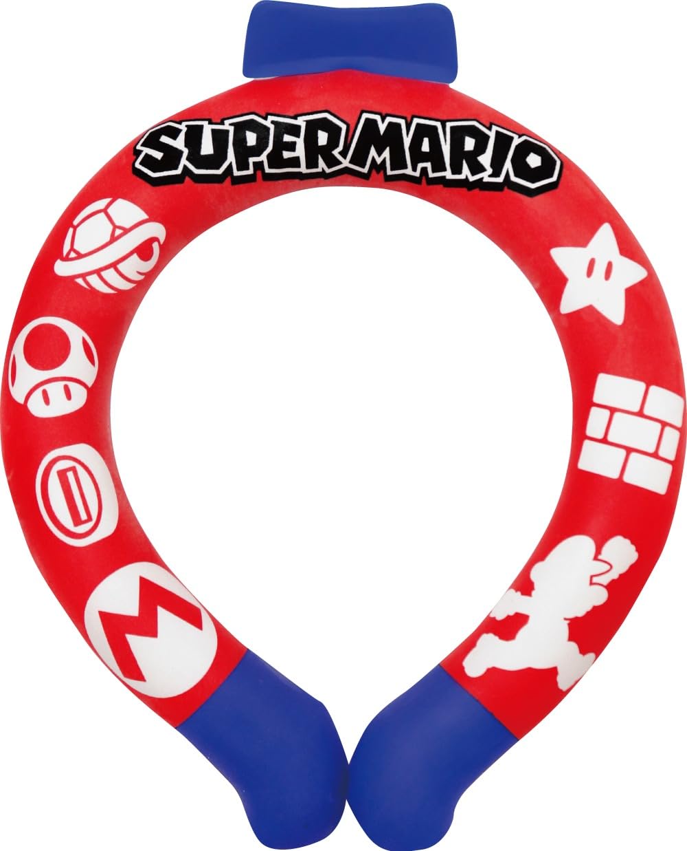 J s Planning Neck Cool Ring for Children - Character Design, Cooling Ring, Cool Item, 2026 Mario Red M, Outer Diameter Approx. 140mm Inner Diameter
