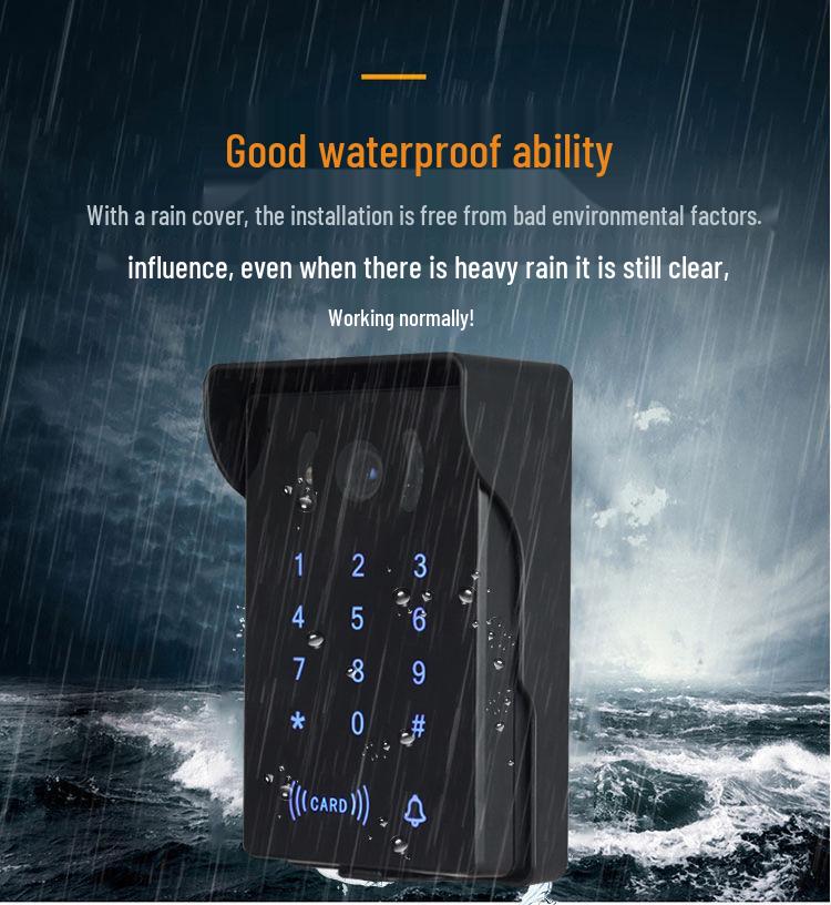 7-inch HD Wired Visual Intercom Doorbell for Home Monitoring and Smart Villa Access Control System