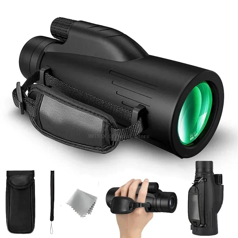 12x50 Powerful Monocular Telescope Portable Long Range Binoculars Telescope Hunting Camping With Tripod Phone Clip