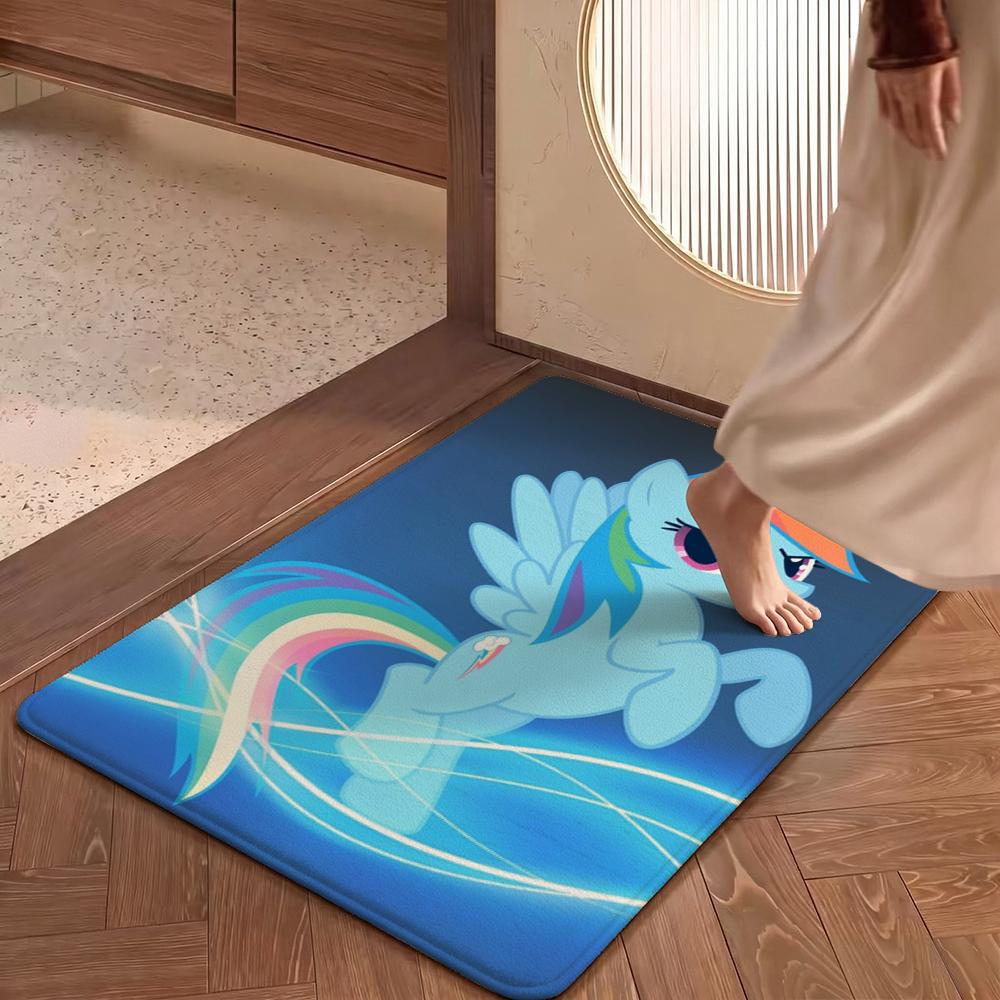 Magical Friendship Pony Gang Theme Rug Soft Nonslip Carpet For Bedroom Study Home Decor Holiday Gift