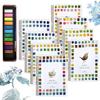 Watercolor Painting Kit with Paint Brushes and 12 Colors of Paint Spiral-Bound Pages Water Coloring Books Art Draw Sketch Books
