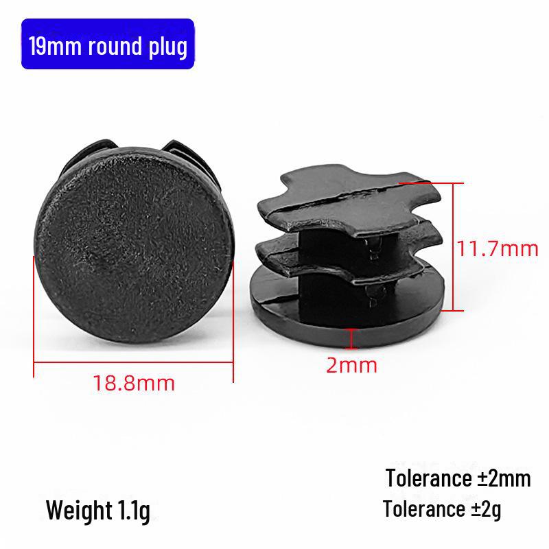 Diyami Усиленная круглая трубка Пластиковая пробка для ног 19mm