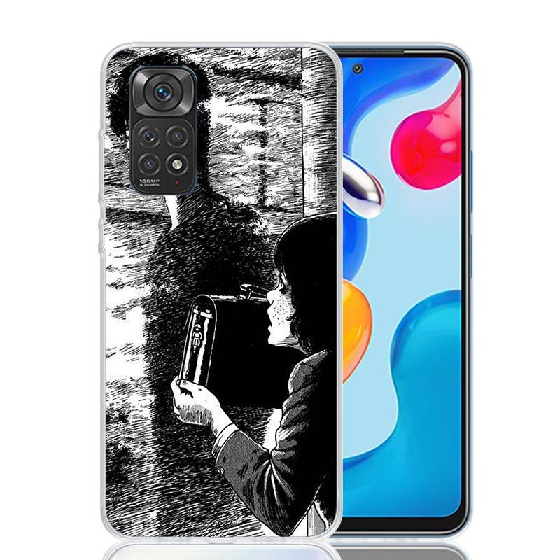 Japanese Horror Comic Anime Phone Case For Xiaomi Redmi Note 15 14 13 12S 12 Pro Plus 11S 11E 11 11T 10S 10 Art Soft Pattern Cov