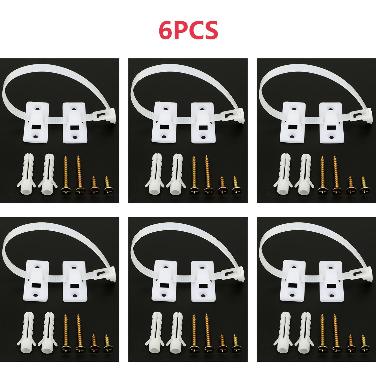 

6 шт. фиксатор против наклона тумбы под телевизор, пряжка против опрокидывания мебели, пластиковый ремень против опрокидывания, устройство против опрокидывания 6pcs