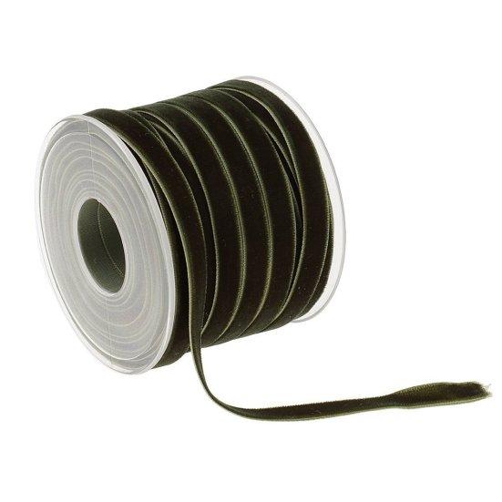 

20 ярдов бархатной ленты на катушке, доступно во многих цветах, ширина 10 мм/0,4 дюйма - Зеленый зелёный