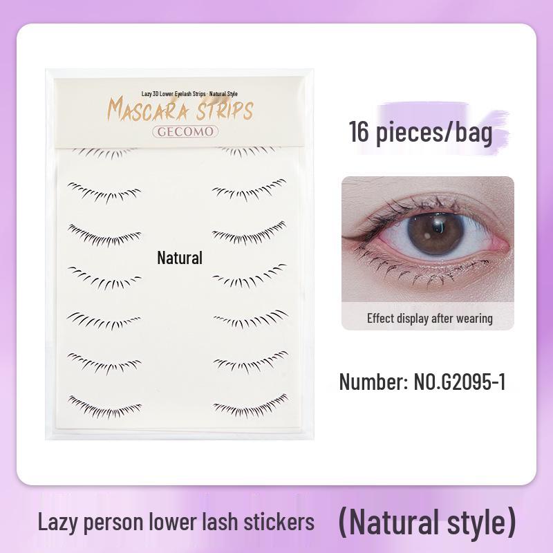 

GECOMO Natural Waterproof 3D Eyelash Stickers - Long-lasting, Sweatproof, Anti-shedding, Inspired by Internet Celebrities.