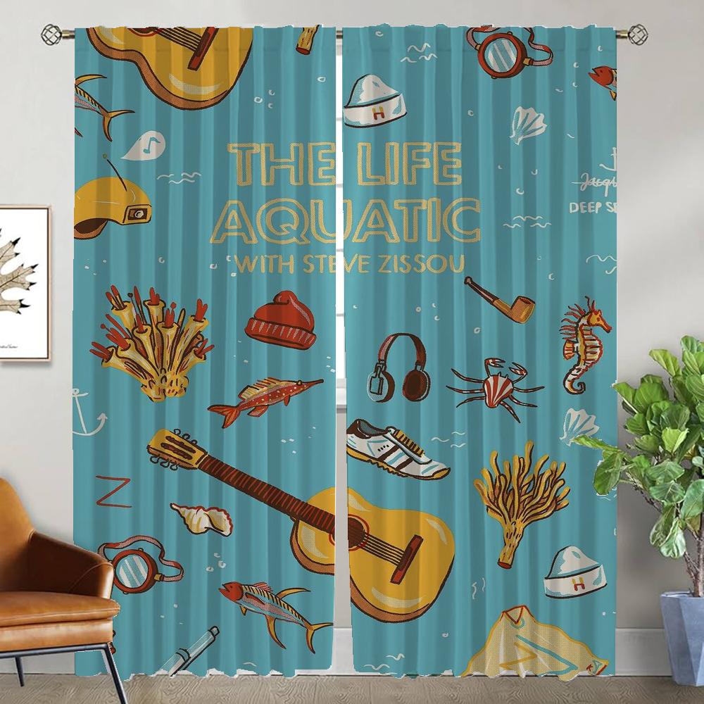 

Cartoon Children Curtains for Living Room Curtain for Room 2 Panel Home Interior Curtains Halloween Decoration Shades Partition W50xH70cmx2pcs-CL
