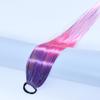 Pferdeschwanz Haarverlängerung Regenbogen Bunt Glitzer Lametta Gummibänder Mädchen Synthetisches Haaraccessoire Niedlich Glänzend Party Dekoration