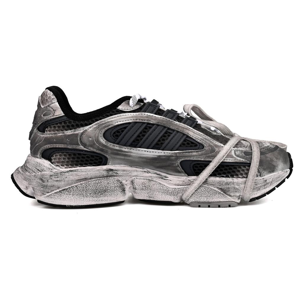 adidas Originals Ozmillen Moisture Wicking Coverage Low Top Running Shoes Unisex Black Gray IF1814(Team6-)
