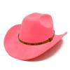 Multi-color Optional High-quality One-word Top Classic Simple Western Cowboy Hat Tan Leather Rivet Accessories Top Hat