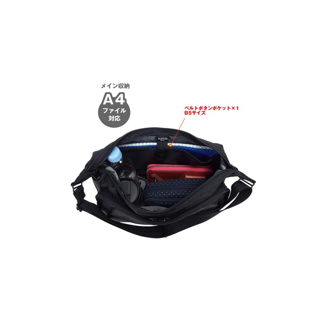 Porter Flash Shoulder Bag Yoshida Bag FLASH Men's Women's (BlackBLK)