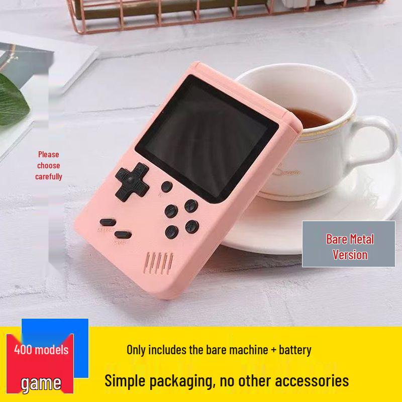 Macaron Handheld Game Console for Kids: 800 Classic Games, Single/Double Player, Accessories Included, Free Shipping