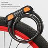 Bike Lock Cable 5Digits Resettable Combination Cable Lock, Bike Code Lock Small Security Bike Lock for Mountain Bicycles