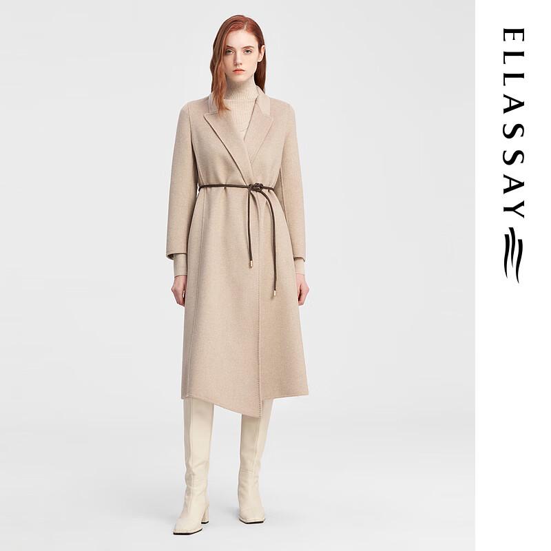

ELLASSAY Women s 100% Cashmere Double-faced Wool Coat M