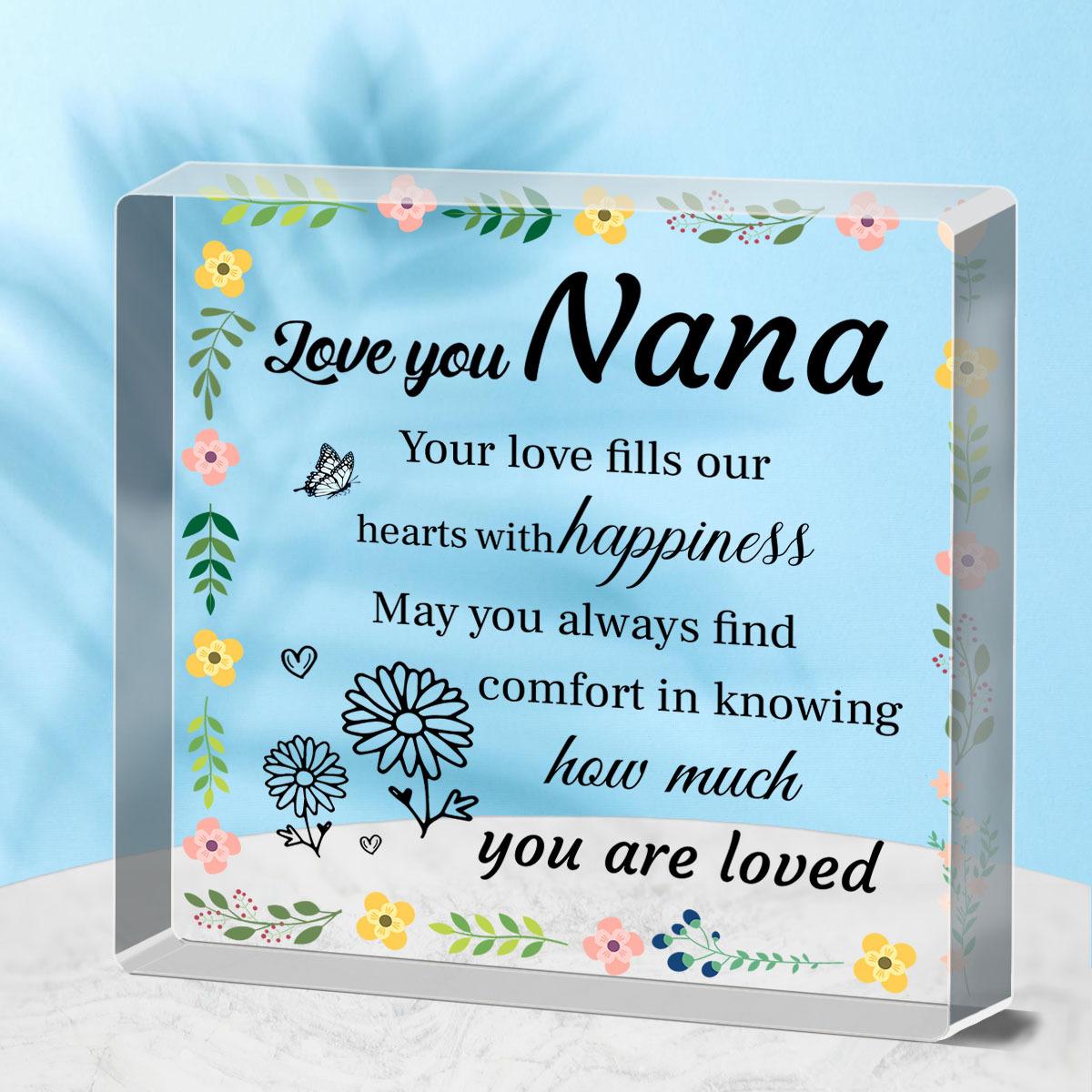 

1pc To Lover Birthday I Love You Forever Pink Yellow Flowers Acrylic Decor Sign Decorative Plaque Statue Home Living Room Table Party Decorations 10*10cm