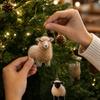 Calendario dell'Avvento con Giorni di Ornamenti di Agnelli Acrilici, Decorazioni Piatte Appese 2D per il Countdown di Natale