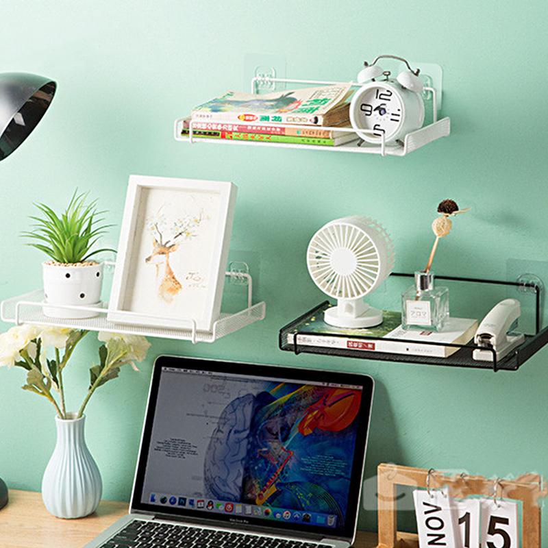 1PC Metal Small Items In Living Room Black White Bedroom Router Shelf For TV Top Boxes 2 Colors