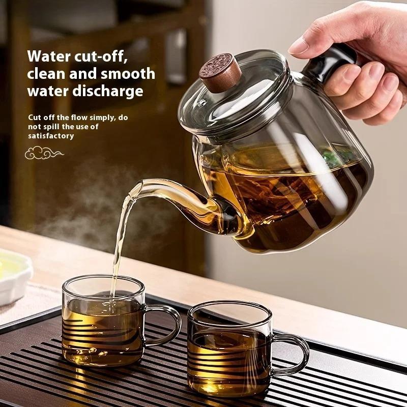 Glass Tea Pot Thickened Heat-resistant Boiling Kettle Tea Water Separation Large Capacity Tea Brewing Device