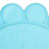 PVC Cat Dog Litter Mat Waterproof AntiSlip   Shape Feeding Bowl Placemat Pet Supplies(  Blue   Shape)