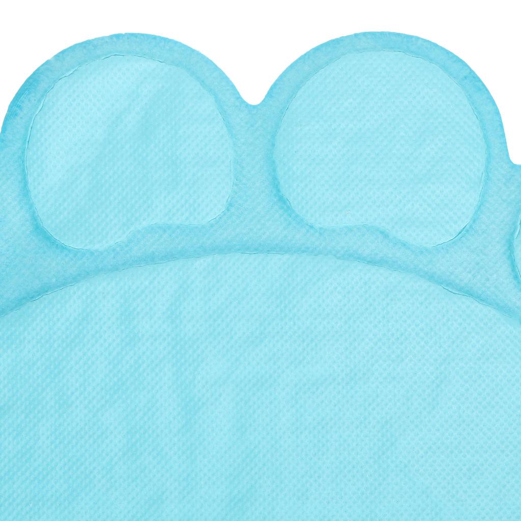 PVC Cat Dog Litter Mat Waterproof AntiSlip   Shape Feeding Bowl Placemat Pet Supplies(  Blue   Shape)