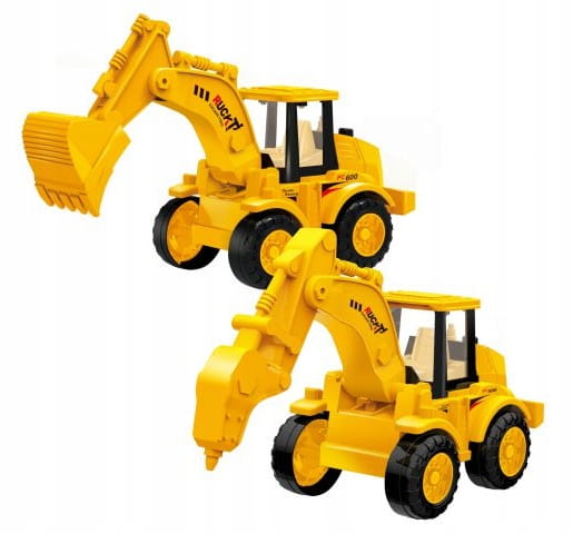 Toy Excavator Bulldozer Toy Set Of 2
