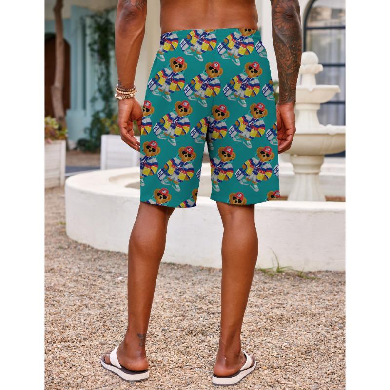 Men's 3D Print Quick-Dry Surf & Swim Shorts - Trendy Casual Beachwear