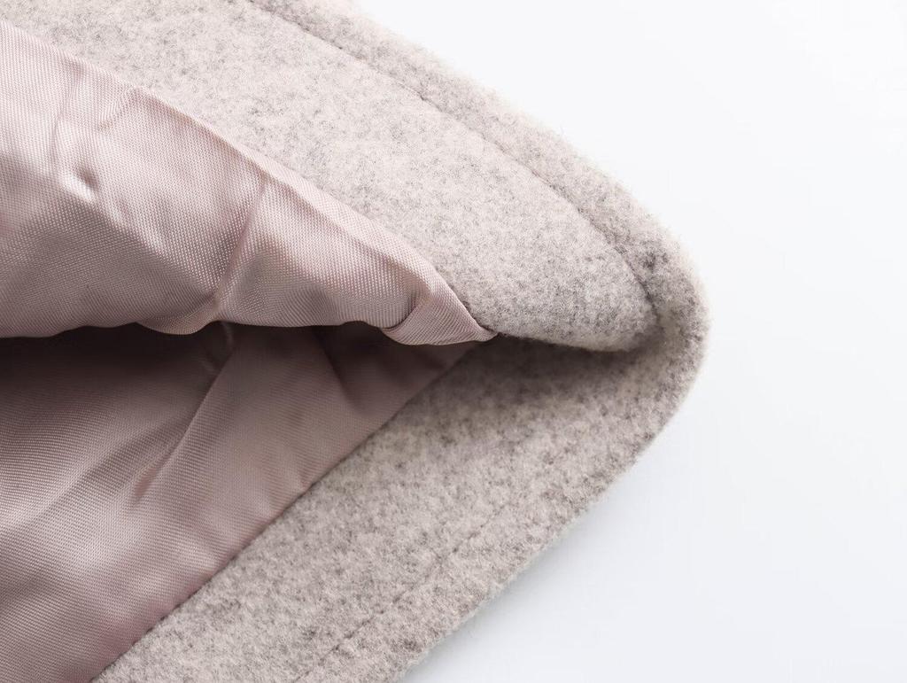 Spring 2024 Women's Minimalist Oatmeal Motorcycle Jacket