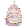 High-value ins wind school bag, junior high school girls, Japanese transparent pain bag, large-capacity backpack, student backpack.