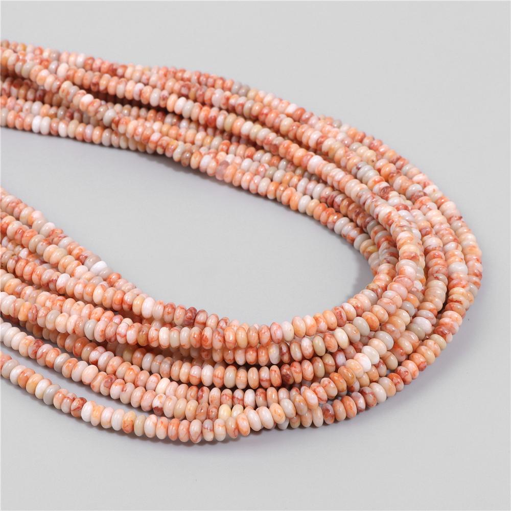 2X4MM Natural Abacus Stone Beads Blue Green Pink Flat Rondelle Beads for Jewelry Making Bracelets Necklace Accessories Wholesale