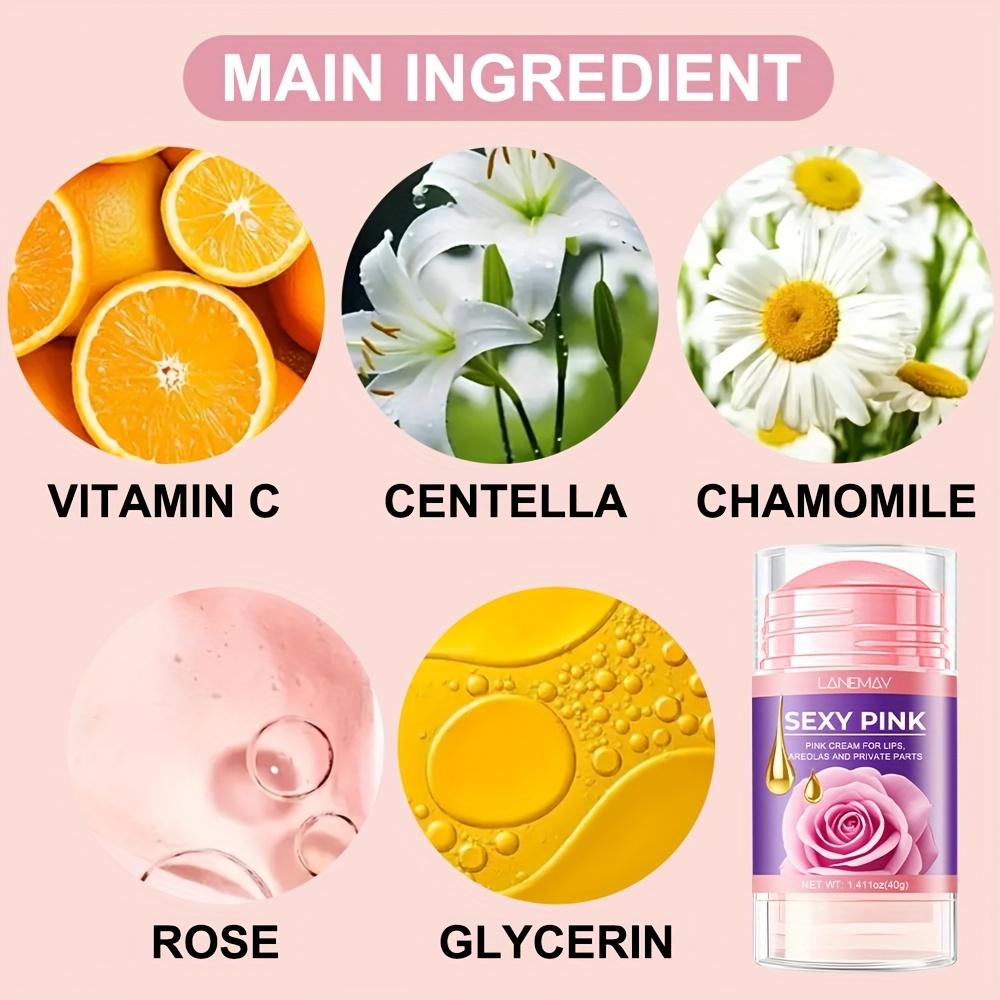 Cremă Secretă pentru Femei Lanemay cu Vitamina E și Extract de Trandafir - Iluminatoare și Translucidă Bej Deschis, Îmbunătățește Pielea Aspra Cremă pentru Îngrijirea Zonei Intime Feminine