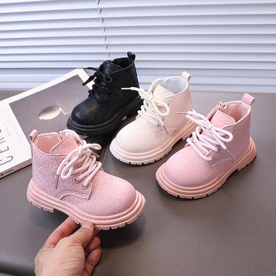 Dětské kozačky Jaro a podzim Nový ležérní trend Chlapecké a dívčí kožené kozačky Britský styl jednokolky