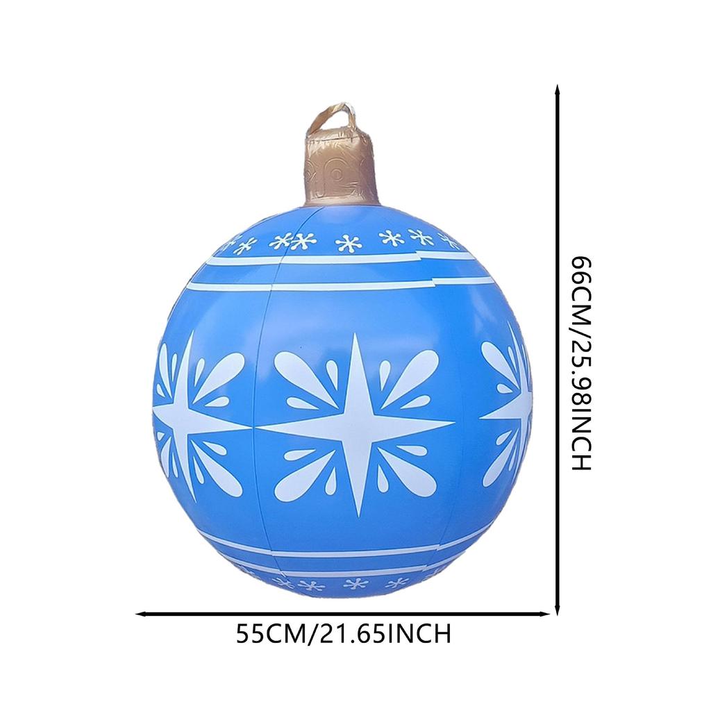 New Plastic Inflatable Christmas Ball - Holiday Decor Ball with Thickened Eco-Friendly PVC