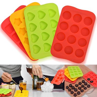 1 Stück 12 Gitter Eiswürfelbereiter Silikonform Geleeform Schokoladenform Küchenzubehör