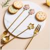 Steel Dessert Mixing Milkshake Kitchen Supplies Fruit Fork Tableware Teaspoon Coffee Spoons