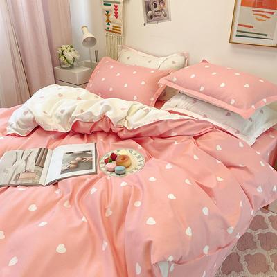 Ins Princess Pink Heart Duvet Cover Set Pillowcase Bed Sheet Kids Girls Bedding Set Queen Twin Cute Kawaii Quilt Cover No Filler