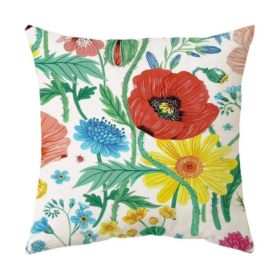 

Чехол для офисной диванной подушки, простой цветок, маленький свежий декоративный чехол для подушки, Роскошный чехол для украшения дома, чехол для подушки 40x40cm