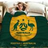 The Socceroos Australia Print Flannel Blanket High Quality Warm Comfortable Cover for All Seasons Perfect for Gifts Home Decor