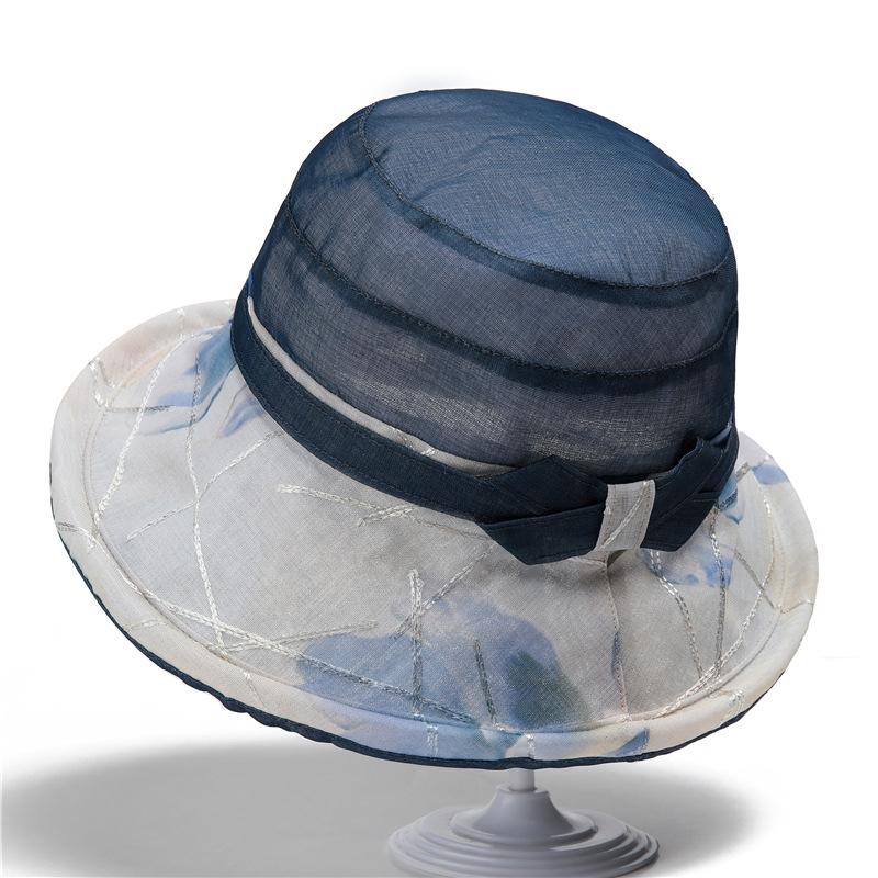 

Breathable mesh basin hat women s hat spring and summer eaves sunscreen visor elegant basin hat M（56-58cm）