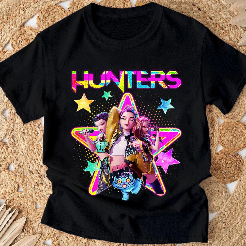 Anime Kpop Demon Hunters Kids T-shirts Children's Clothing 2025 New Summer Casual Boys Girls Short Sleeve Tops