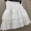 Plus Size Fluffy Layered Pleated High Waist A-line Skirt Pants for Women, Spring/Summer Trendy