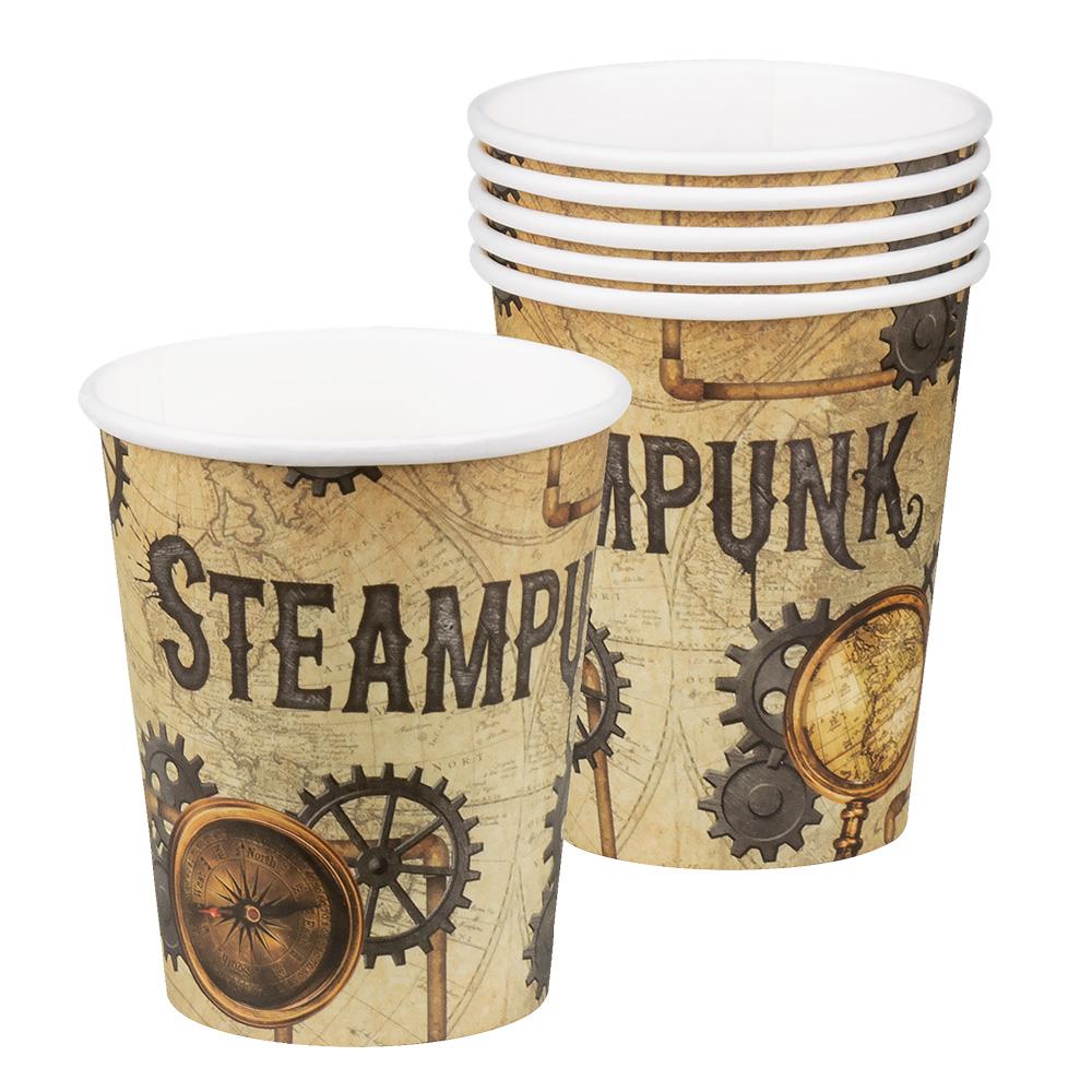 Boland Steampunk Cardboard Party Cup (Pack of 6)