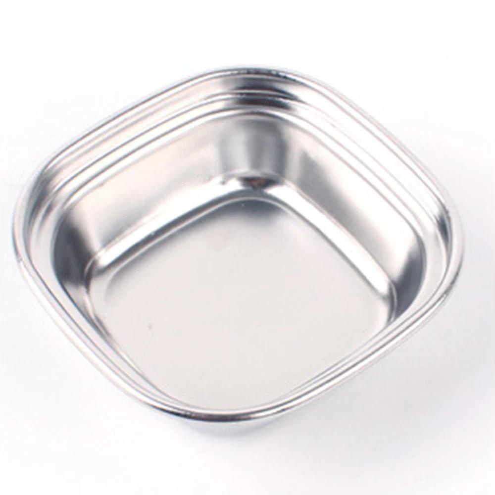 304 Stainless Steel Pepper Roast Meat Sauce Dishes Wasabi Bowl Separate Sushi Vinegar Soy Plates Tableware Food Seasoning Tray