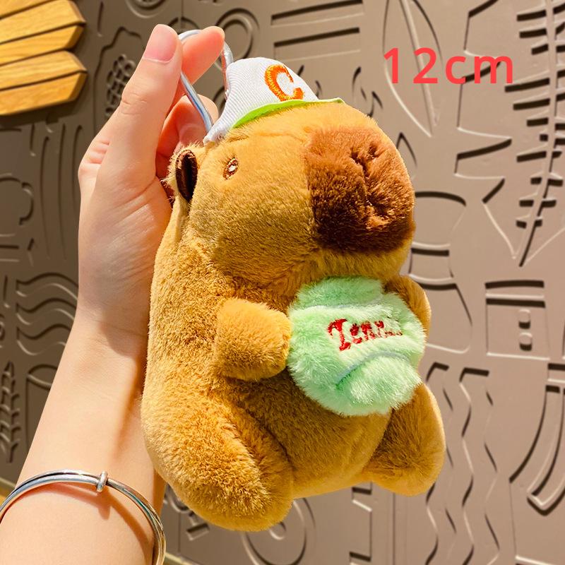 New Pink Capybara Plush Doll Cute Lion Dance Hat Capibara Anime Fluffty Toy Kawaii Plushie Gift for Girlfriend Stuffed Pendant