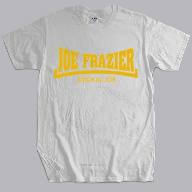 

New fashion t-shirt cotton tees New JOE FRAZIER Smokin Joe Boxing Legend Men s Cotton T-shirt Drop Shipping 4XL