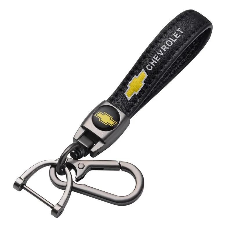 

Luxury Leather Car Emblem Keychain Keyring Pendant for Chevrolet Aveo Cruze Malibu Orlando Captiva Optra Trax Lacetti Sail чёрный