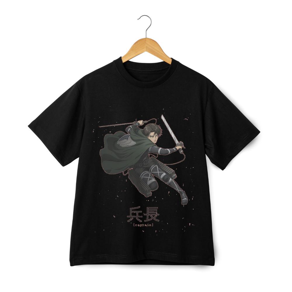 

Атака титанов Леви Аккерман Унисекс Графическая футболка Аниме Манга Крутая Повседневная футболка 3XL